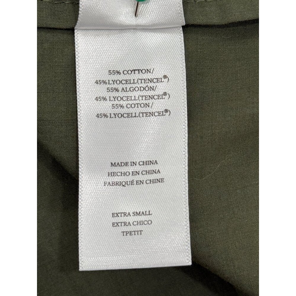 Rails Olive Green Tiered Maxi Dress Cinched-Waist & Long Sleeves Womens XS NEW - Picture 7 of 8